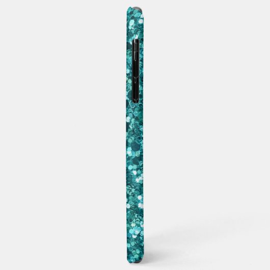 Turquoise Bling, sparkle en glitter Case-Mate iPhone Case (Achterkant/links)