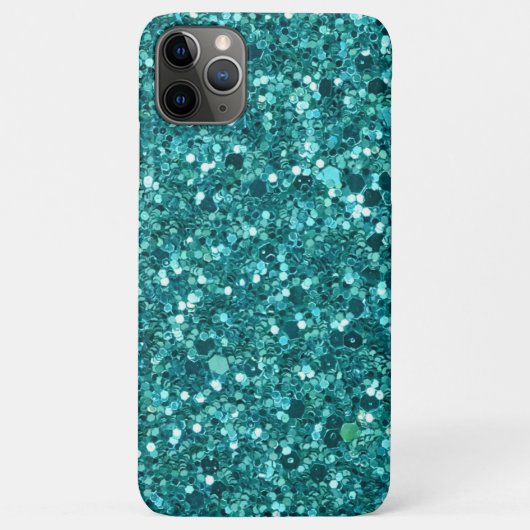 Turquoise Bling, sparkle en glitter Case-Mate iPhone Case (Achterkant)