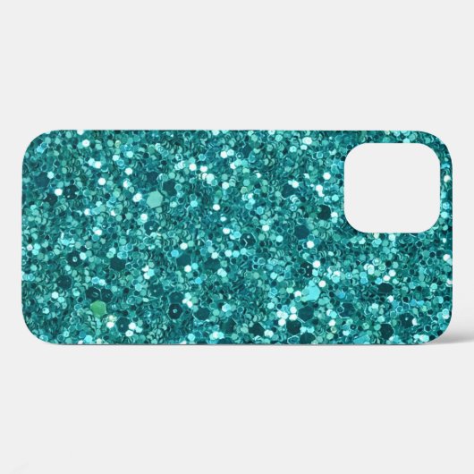 Turquoise Bling, sparkle en glitter Case-Mate iPhone Case (Achterkant (horizontaal))