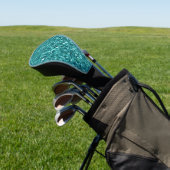 Turquoise Bling, sparkle en glitter Golfheadcover (Insitu)