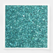 Turquoise Bling, sparkle en glitter Servet (Voorkant)