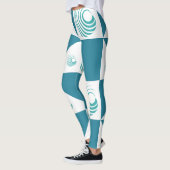 Turquoise Bliss: White Harmony-Leggings Leggings (Links)