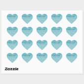 Turquoise bloeien bruiloft Sticker (Vel)