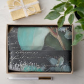Turquoise Bloeiende Gumnut Decoupage Tissuepapier (Geschenk)
