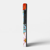 Turquoise bloem iPhone / iPad hoesje (Achterkant / Links)