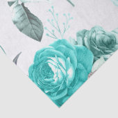 Turquoise Bloem Serie Design 11 Tissuepapier (Detail)
