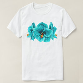 Turquoise Bloem - T-shirt