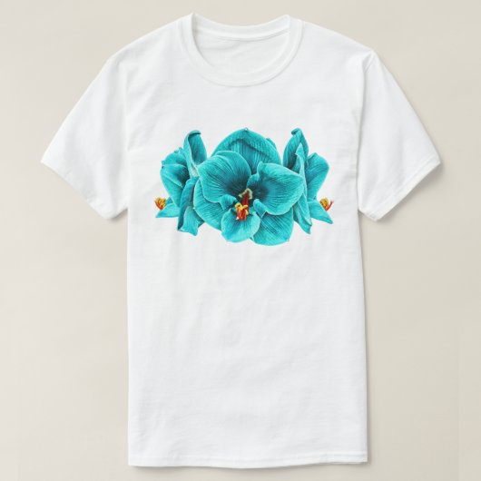 Turquoise Bloem - T-shirt (Design voorkant)