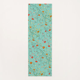 Turquoise Bloem Yogamat