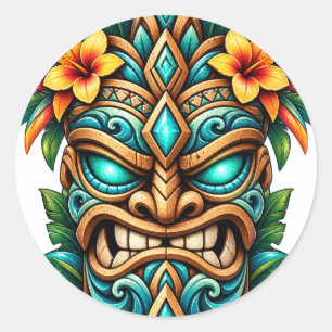 Turquoise Bloemblad Guardian Sticker