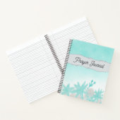 Turquoise bloemen en gescheurd papier gebed notitieboek (Binnen)