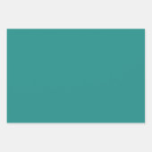 Turquoise bloemen, medium, helder inpakpapier vel (Voorkant 3)