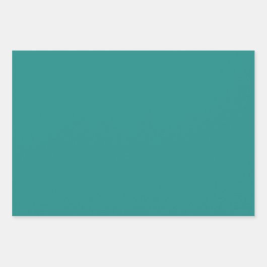 Turquoise bloemen, medium, helder inpakpapier vel (Voorkant 3)