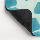 Turquoise Bloemen Mousepad Muismat (Hoek)