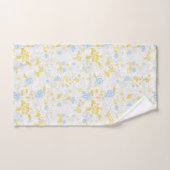 Turquoise Bloemen Naadloos Patroon Bad Handdoek (Handdoek)