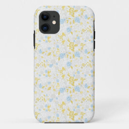 Turquoise Bloemen Naadloos Patroon Case-Mate iPhone Case