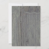 Turquoise Bloemen Rustiek Hout Graduation Party Kaart (Achterkant)