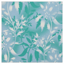 Turquoise bloemenbehang. Red Stem Textile Stof