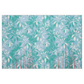 Turquoise bloemenbehang. Red Stem Textile Stof (Fat Quarter)