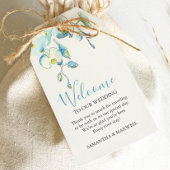 Turquoise bloemenbruiloft gunst Labels Cadeaulabel