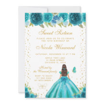 Turquoise Bloemige Bruine Haren Prinses Sweet Sixt