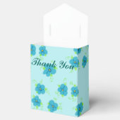 Turquoise bloemige envelopje gunstbox bedankdoosjes (Geopend)