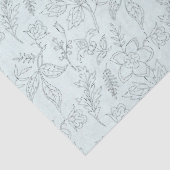 Turquoise bloemserie ontwerp 6 tissuepapier (Detail)