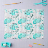 Turquoise bloemserie ontwerp 8 tissuepapier (Craft)