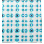 Turquoise bloesem douchegordijn (Voorkant)