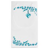 Turquoise Blossom Klein Cadeauzakje (Achterkant)