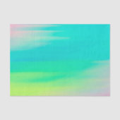 Turquoise Blue Abstract Waterverf Texture Tissuepapier (Voorkant)