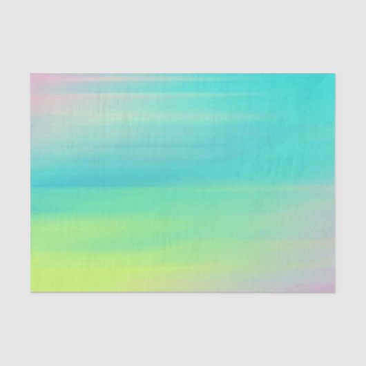 Turquoise Blue Abstract Waterverf Texture Tissuepapier (Voorkant)