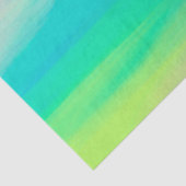 Turquoise Blue Abstract Waterverf Texture Tissuepapier (Detail)