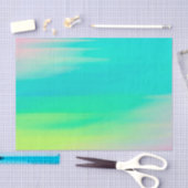 Turquoise Blue Abstract Waterverf Texture Tissuepapier (Craft)