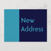 turquoise blue Adreswijziging Aankondigingskaart (Voorkant)