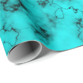 Turquoise blue agate ave stone patroon cadeaupapier (Rol Hoek)