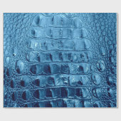 TURQUOISE BLUE ALLIGATOR CADEAUPAPIER (Vlak)