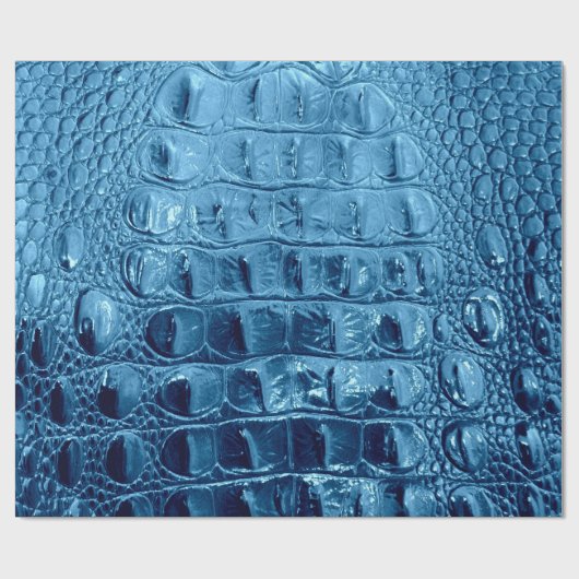 TURQUOISE BLUE ALLIGATOR CADEAUPAPIER (Vlak)