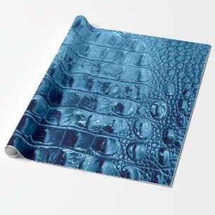 TURQUOISE BLUE ALLIGATOR CADEAUPAPIER