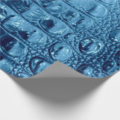 TURQUOISE BLUE ALLIGATOR CADEAUPAPIER (Hoek)