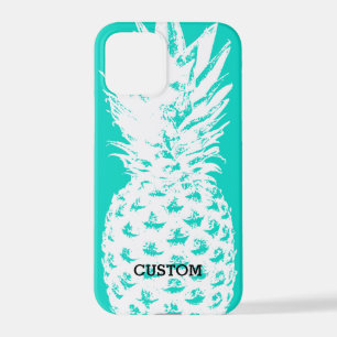 Turquoise blue anananas afbeelding iPhone 12 pro H iPhone 12 Pro Hoesje