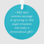 Turquoise Blue Awareness Ribbon Angel Ornaments Ornament (achterkant)