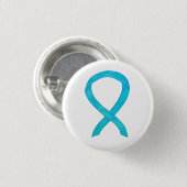 Turquoise Blue Awareness Ribbon Custom Pin Ronde Button 3,2 Cm (Voorkant /achterkant)