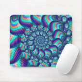 Turquoise Blue Balls Fractal Pattern Muismat (Met muis)