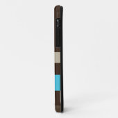Turquoise Blue Blauwgroen & Brown Geometric Modern Case-Mate iPhone Case (Achterkant/links)