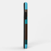 Turquoise Blue Blauwgroen & Brown Geometric Modern Case-Mate iPhone Case (Achterkant/rechts)