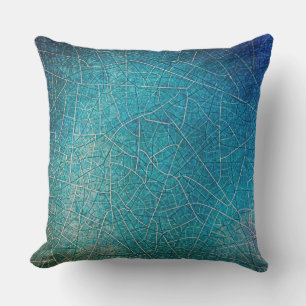 Turquoise Blue Blauwgroen Mosaic Abstract buitenlo Buitenkussen
