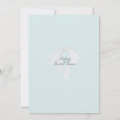 Turquoise Blue Bow Bridal Shower Kaart (Achterkant)
