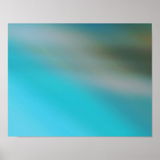 Turquoise Blue & Brown #1 Modern Abstract Poster (Voorkant)