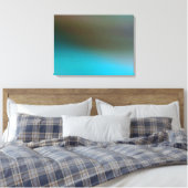 Turquoise Blue Brown en Grey #2 Modern Abstract Canvas Afdruk (Insitu (Slaapkamer))